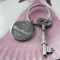 Hampers and Gifts to the UK - Send the Personalised WooHoo New Home Keyring